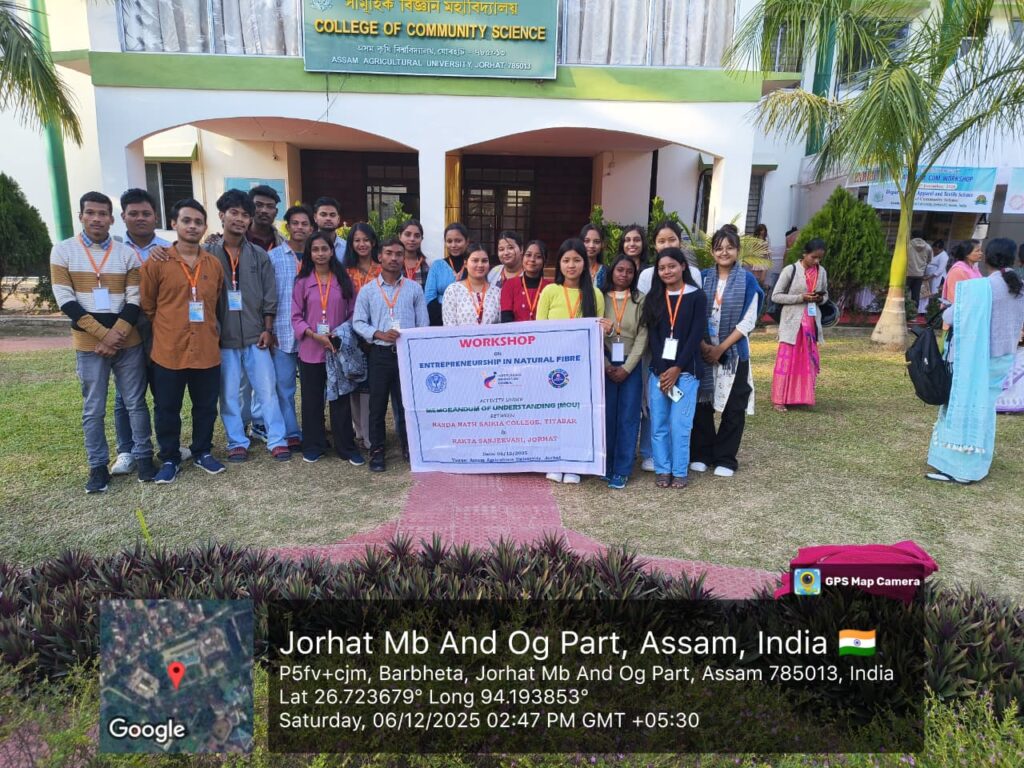 Natural fibre workshop at Assam Agricultural University