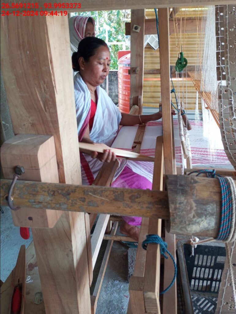 Jacquard Handloom Weaver training at IIE Incubation Centre, Baruabamungaon, batch 24153, 24-12-2024