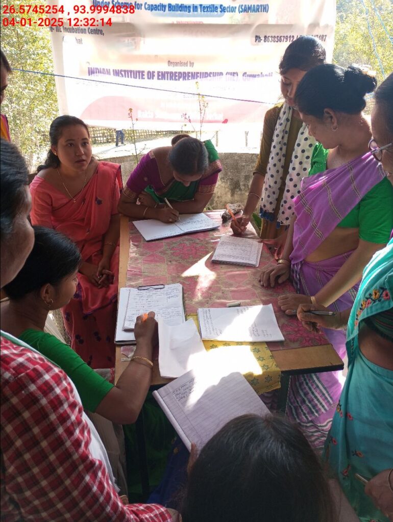 Jacquard Handloom Weaver training at IIE Incubation Centre, Baruabamungaon, batch 24155, 04-01-2025