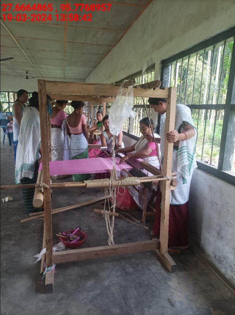 Handloom Weaver (Frame Loom) training at IIE Incubation Centre, Bordiraj, batch 20388, 19-03-2024