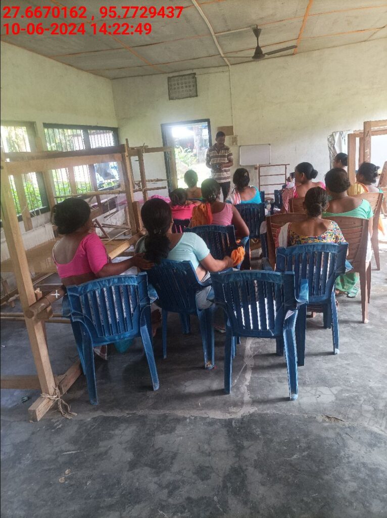 Handloom Weaver (Frame Loom) training at IIE Incubation Centre, Bordiraj, batch 20388, 10-06-2024