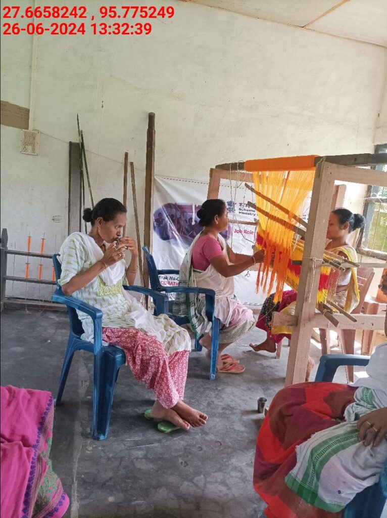 Handloom Weaver (Frame Loom) training at IIE Incubation Centre, Bordiraj, batch 20388, 26-06-2024