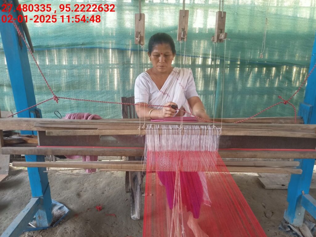 Handloom Weaver (Frame Loom) training at IIE Incubation Centre, Bordiraj, batch 24208, 02-01-2025
