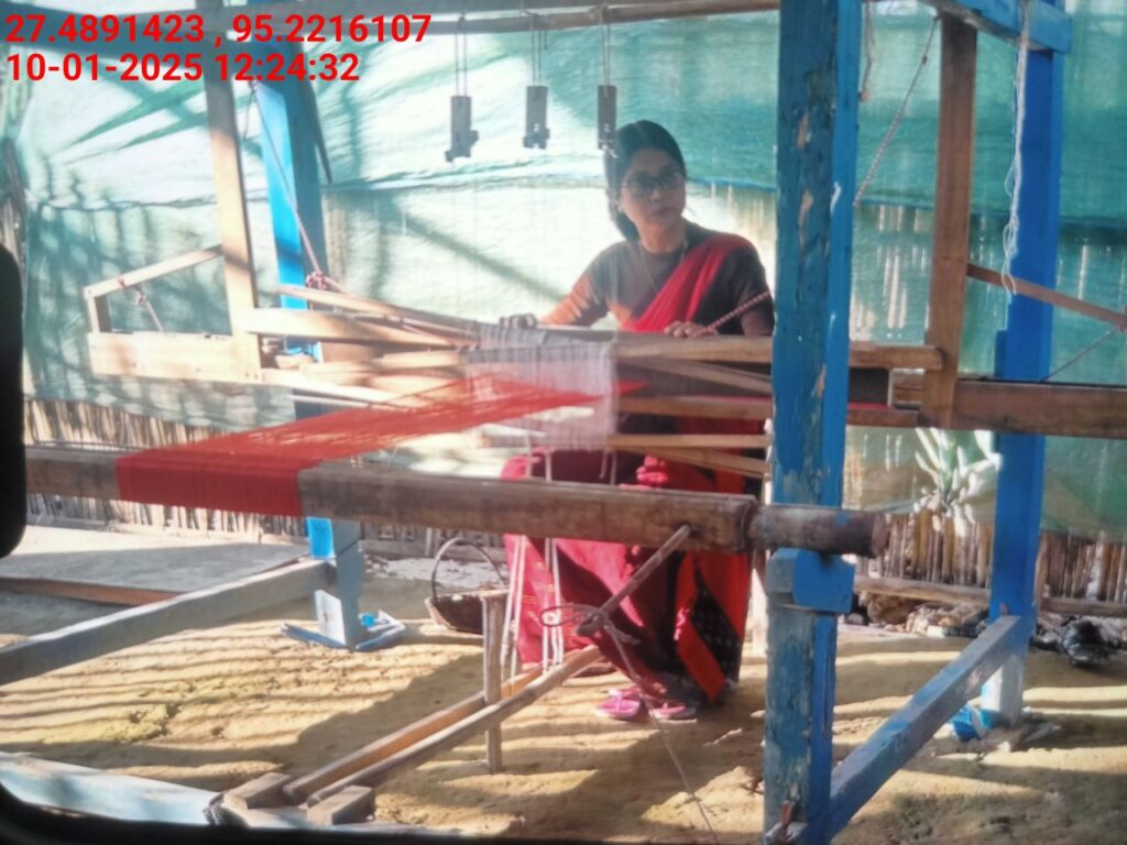 Handloom Weaver (Frame Loom) training at IIE Incubation Centre, Bordiraj, batch 24208, 10-01-2025
