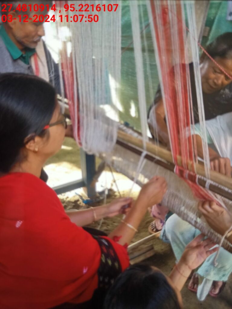 Handloom Weaver (Frame Loom) training at IIE Incubation Centre, Bordiraj, batch 24208, 03-12-2024