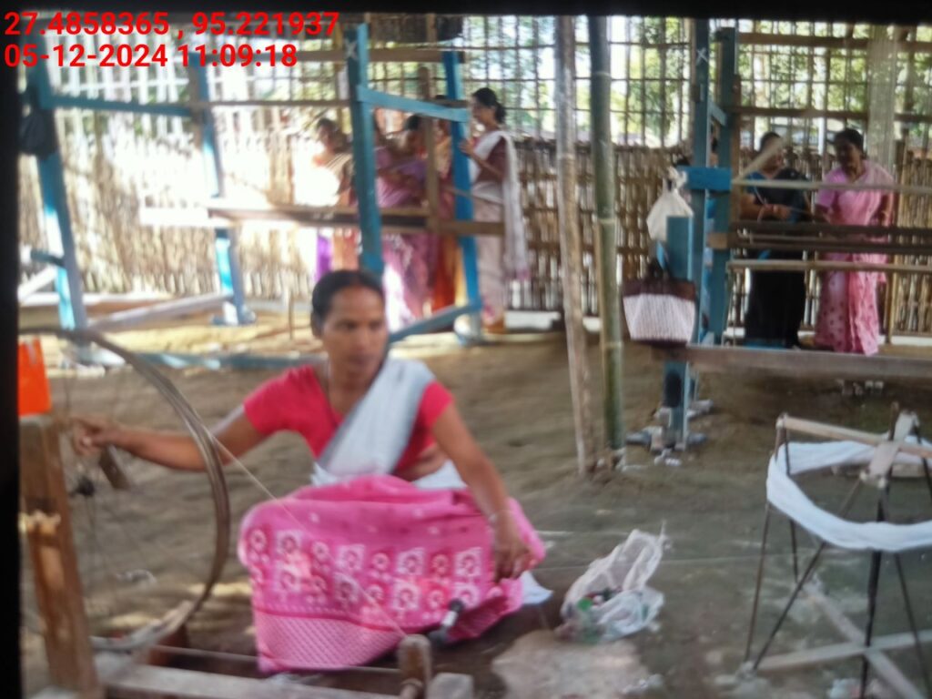 Handloom Weaver (Frame Loom) training at IIE Incubation Centre, Bordiraj, batch 24208, 05-12-2024