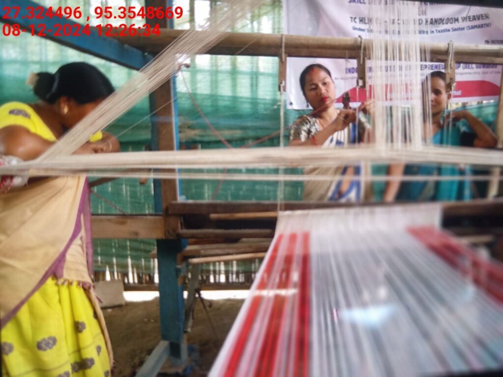 Handloom Weaver (Frame Loom) training at IIE Incubation Centre, Bordiraj, batch 24208, 08-12-2024