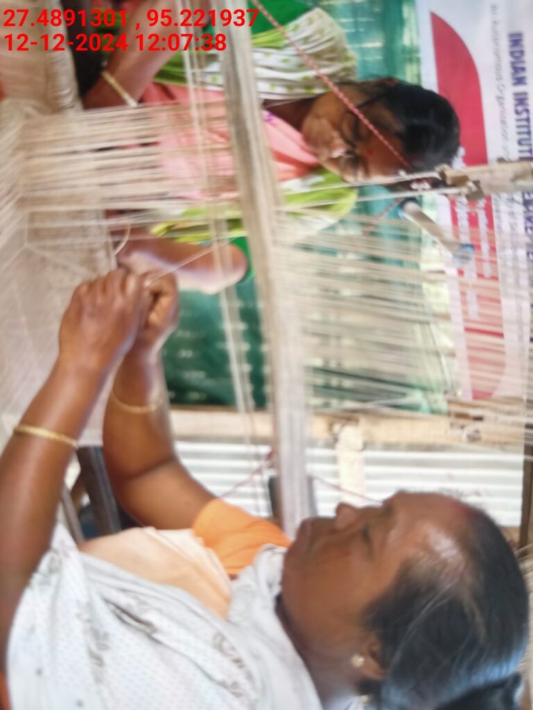 Handloom Weaver (Frame Loom) training at IIE Incubation Centre, Bordiraj, batch 24208, 12-12-2024