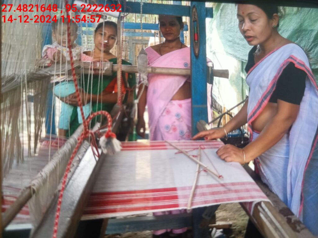 Handloom Weaver (Frame Loom) training at IIE Incubation Centre, Bordiraj, batch 24208, 14-12-2024