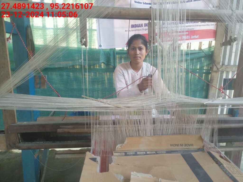 Handloom Weaver (Frame Loom) training at IIE Incubation Centre, Bordiraj, batch 24208, 23-12-2024