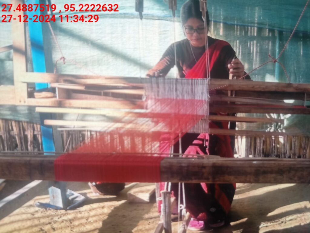Handloom Weaver (Frame Loom) training at IIE Incubation Centre, Bordiraj, batch 24208, 27-12-2024