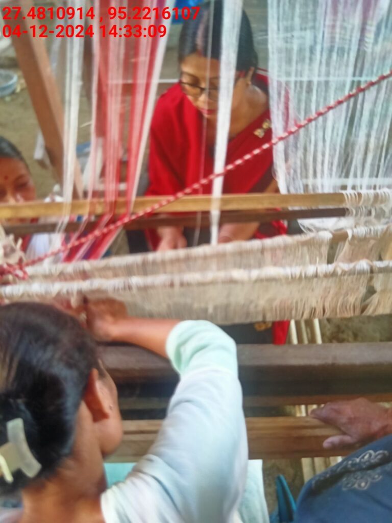 Handloom Weaver (Frame Loom) training at IIE Incubation Centre, Bordiraj, batch 24210, 04-12-2024