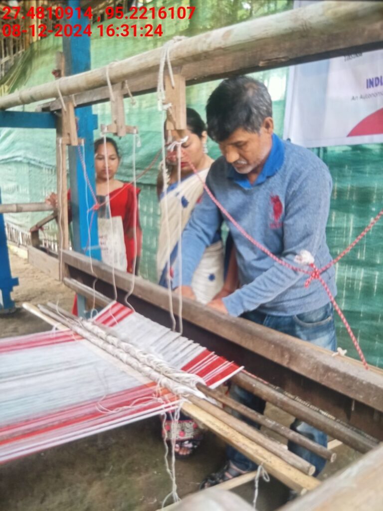 Handloom Weaver (Frame Loom) training at IIE Incubation Centre, Bordiraj, batch 24210, 08-12-2024