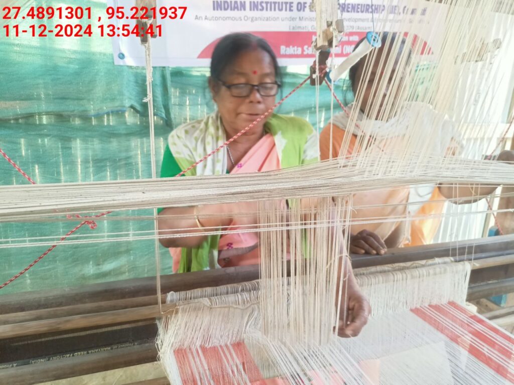 Handloom Weaver (Frame Loom) training at IIE Incubation Centre, Bordiraj, batch 24210, 11-12-2024
