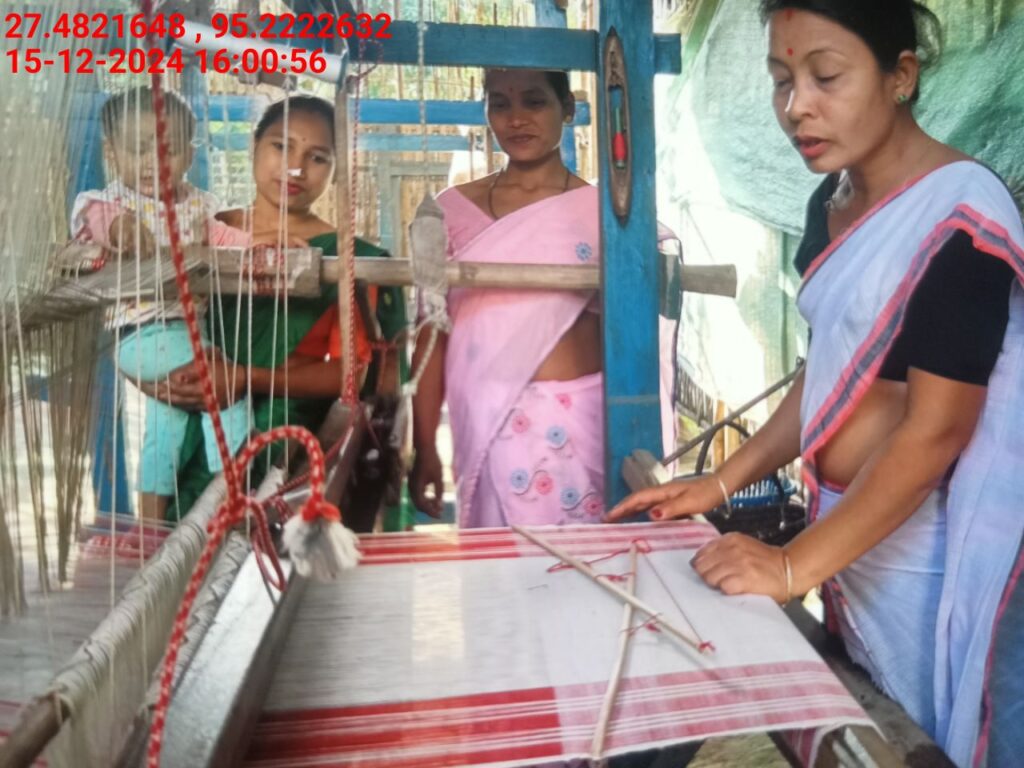 Handloom Weaver (Frame Loom) training at IIE Incubation Centre, Bordiraj, batch 24210, 15-12-2024