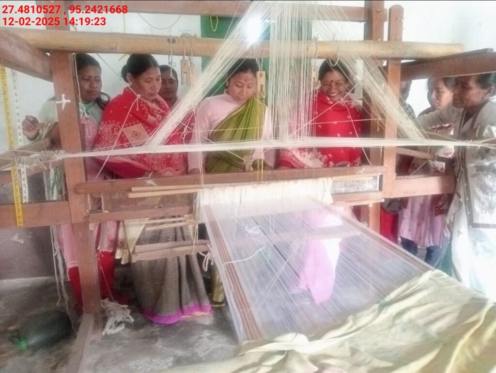 Handloom Weaver (Frame Loom) training at IIE Incubation Centre, Bordiraj, batch 26664, 12-02-2025
