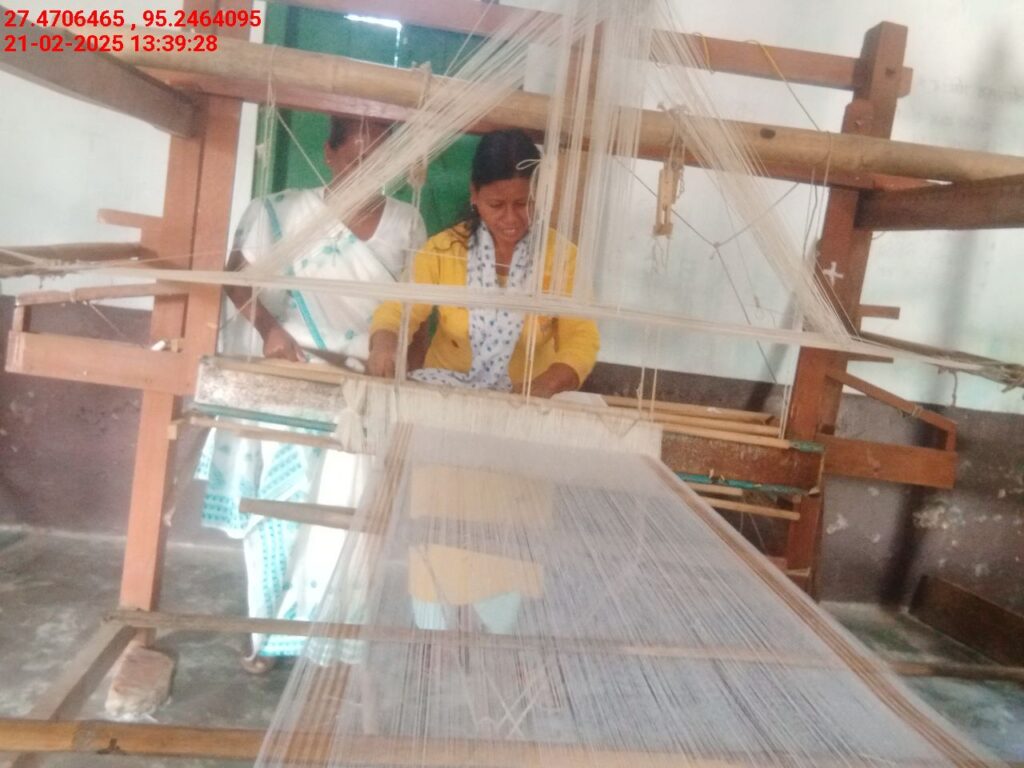 Handloom Weaver (Frame Loom) training at IIE Incubation Centre, Bordiraj, batch 26664, 21-02-2025