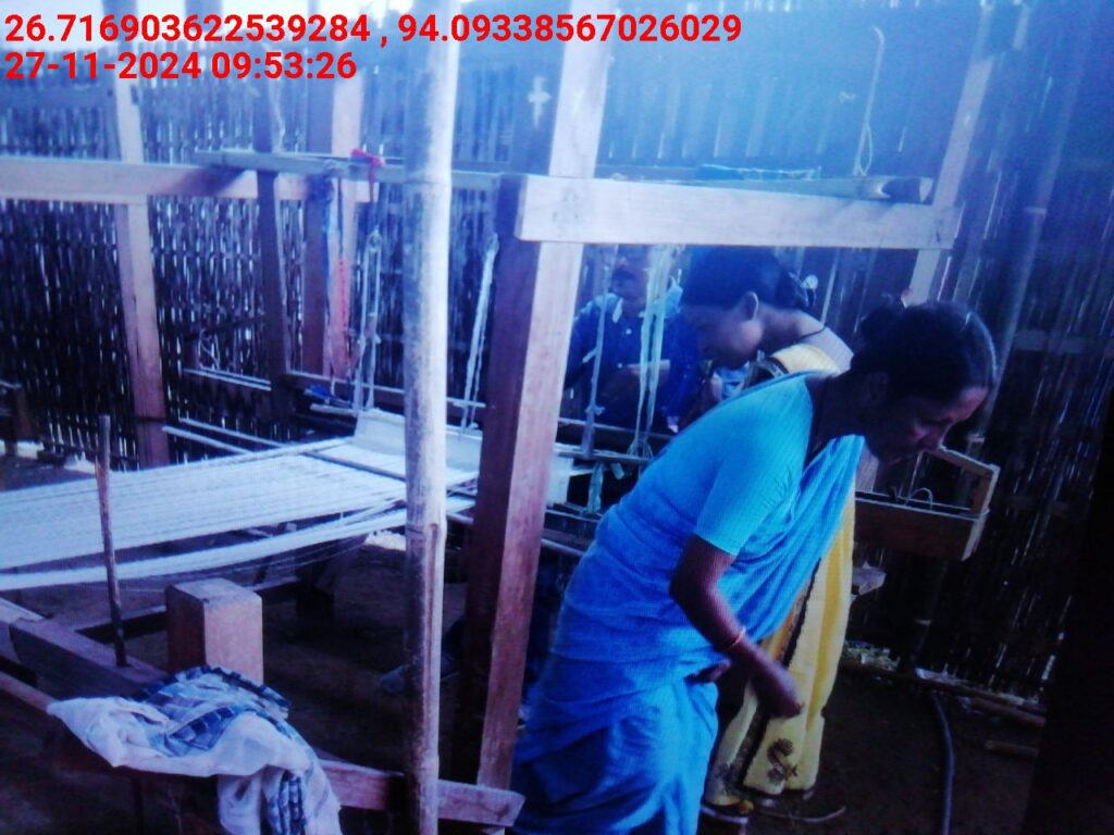Jacquard Handloom Weaver training at IIE Incubation Centre, Hobai Pathar, batch 23859, 27-11-2024