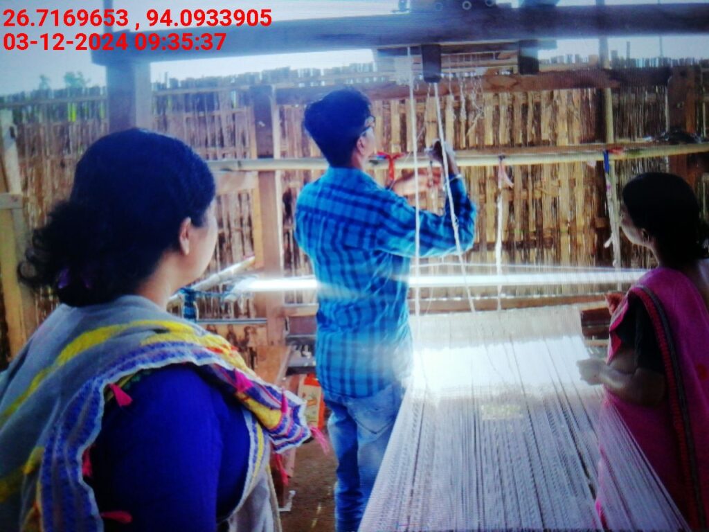Jacquard Handloom Weaver training at IIE Incubation Centre, Hobai Pathar, batch 23859, 03-12-2024