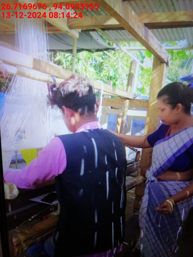Jacquard Handloom Weaver training at IIE Incubation Centre, Hobai Pathar, batch 23859, 13-12-2024
