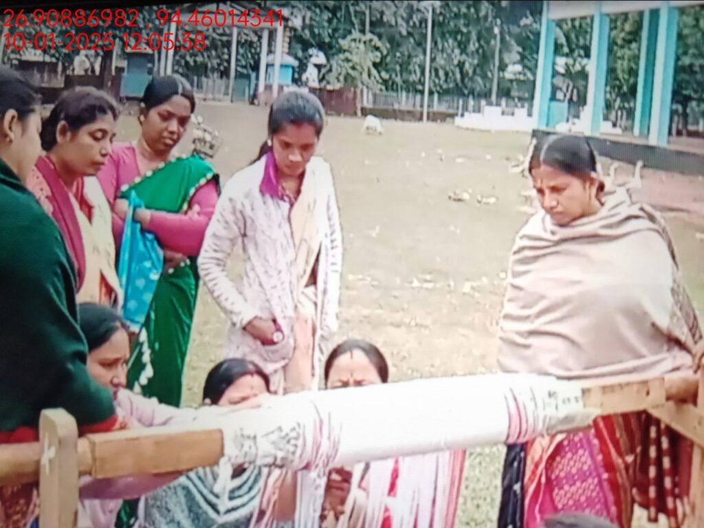 Jacquard Handloom Weaver training at IIE Incubation Centre, Hobai Pathar, batch 25833, 10-01-2025