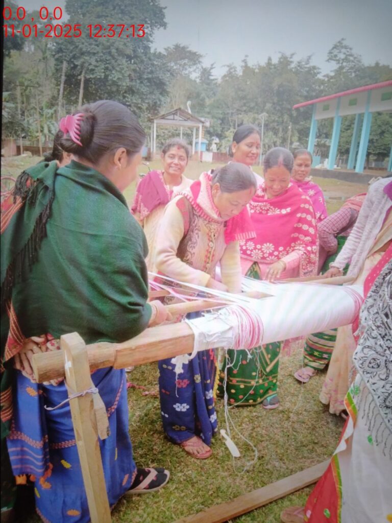 Jacquard Handloom Weaver training at IIE Incubation Centre, Hobai Pathar, batch 25833, 11-01-2025