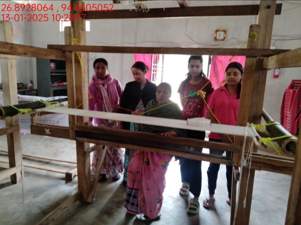 Jacquard Handloom Weaver training at IIE Incubation Centre, Hobai Pathar, batch 25833, 13-01-2025