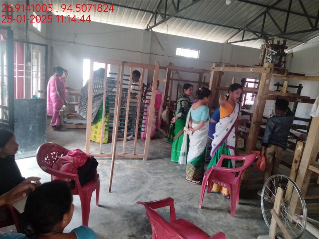 Jacquard Handloom Weaver training at IIE Incubation Centre, Hobai Pathar, batch 25833, 23-01-2025