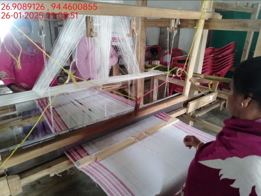 Jacquard Handloom Weaver training at IIE Incubation Centre, Hobai Pathar, batch 25833, 26-01-2025