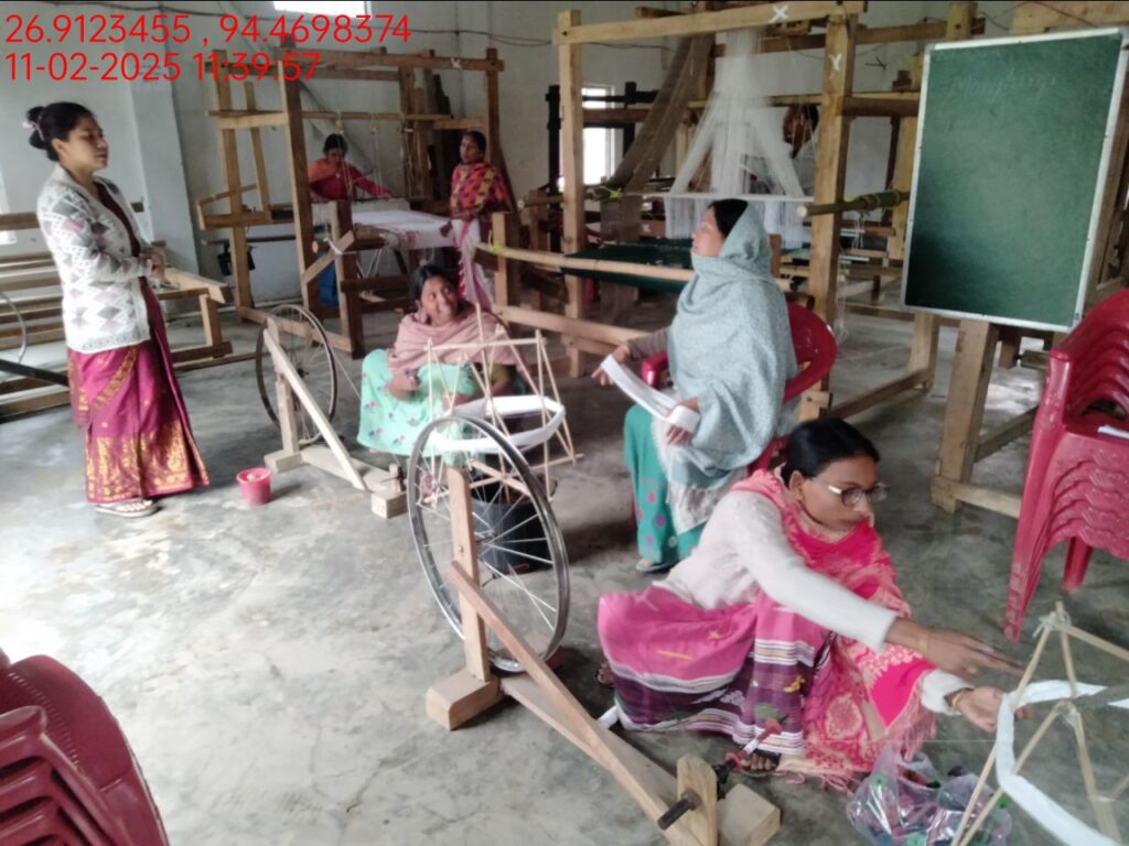 Jacquard Handloom Weaver training at IIE Incubation Centre, Hobai Pathar, batch 25833, 11-02-2025