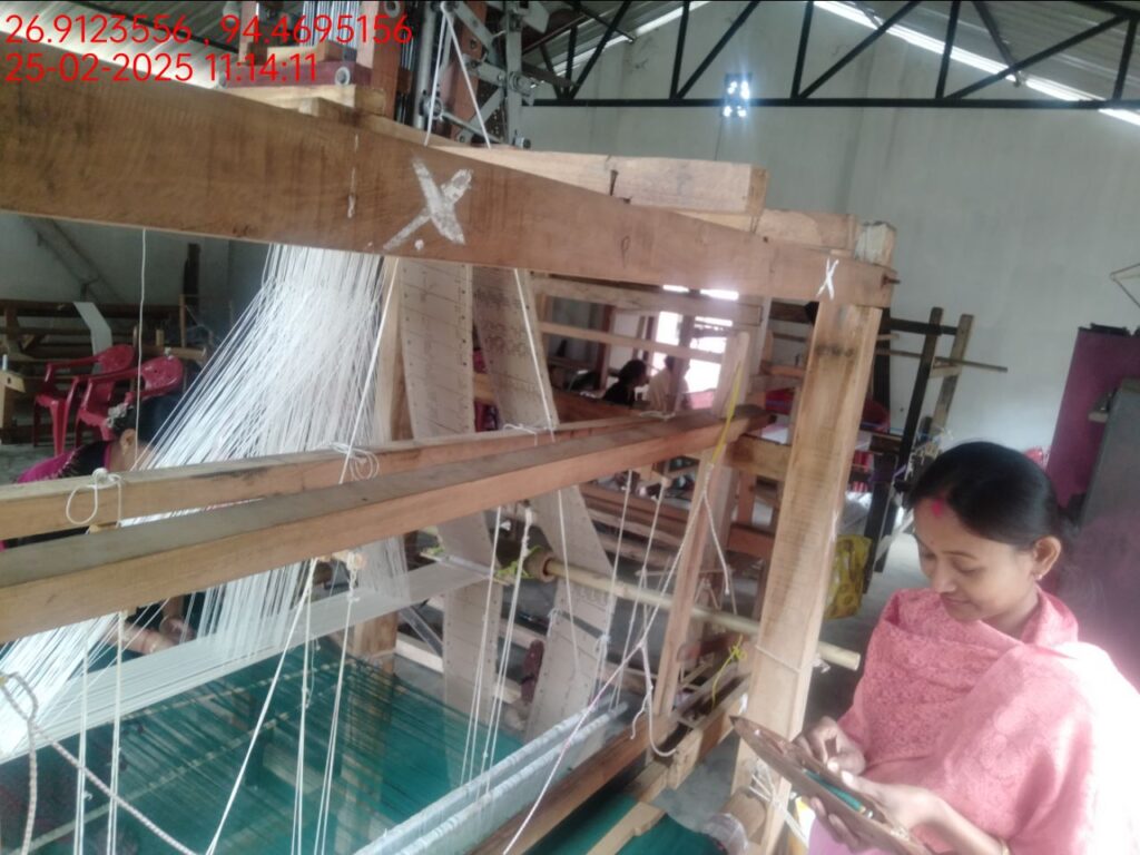 Jacquard Handloom Weaver training at IIE Incubation Centre, Hobai Pathar, batch 25833, 25-02-2025