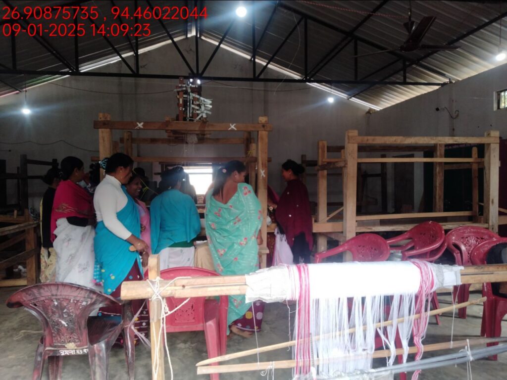 Jacquard Handloom Weaver training at IIE Incubation Centre, Hobai Pathar, batch 25834, 09-01-2025