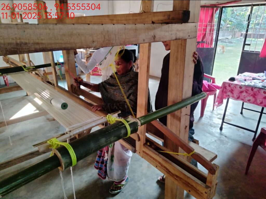 Jacquard Handloom Weaver training at IIE Incubation Centre, Hobai Pathar, batch 25834, 11-01-2025