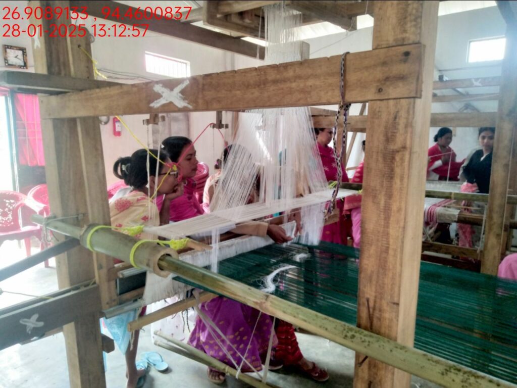 Jacquard Handloom Weaver training at IIE Incubation Centre, Hobai Pathar, batch 25834, 28-01-2025
