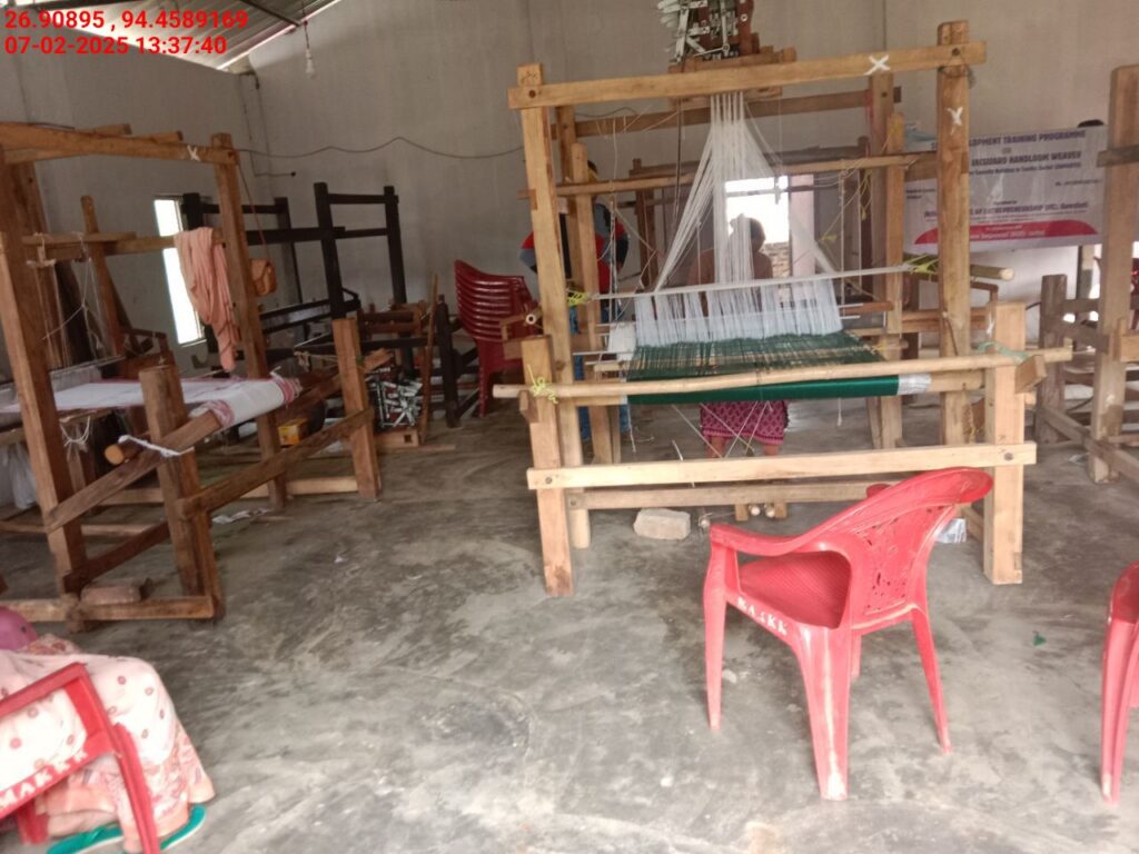 Jacquard Handloom Weaver training at IIE Incubation Centre, Hobai Pathar, batch 25834, 07-02-2025