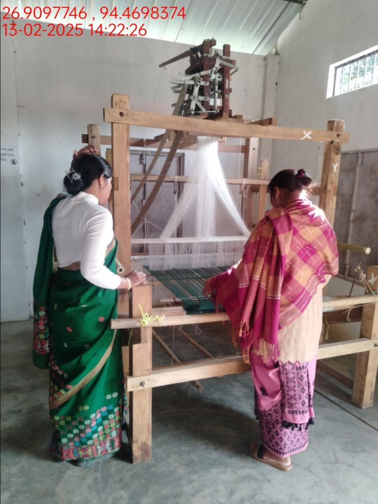 Jacquard Handloom Weaver training at IIE Incubation Centre, Hobai Pathar, batch 25834, 13-02-2025