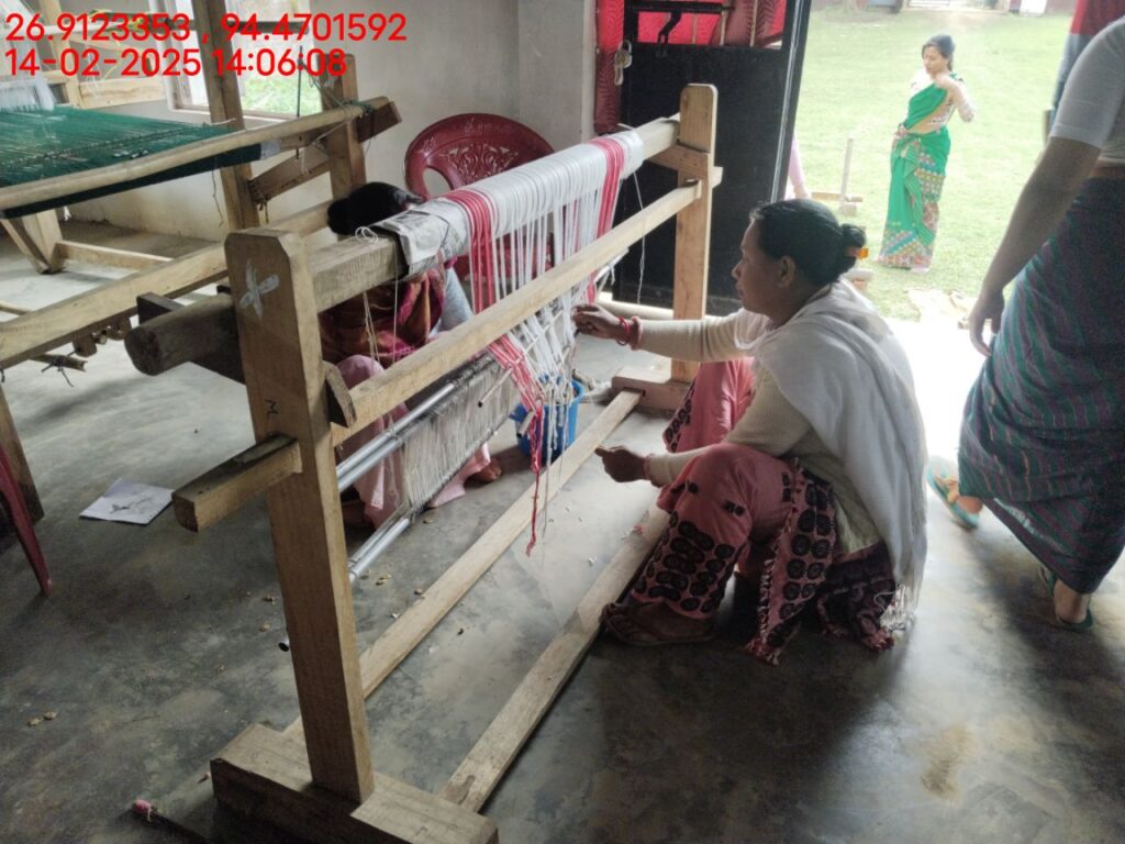 Jacquard Handloom Weaver training at IIE Incubation Centre, Hobai Pathar, batch 25834, 14-02-2025