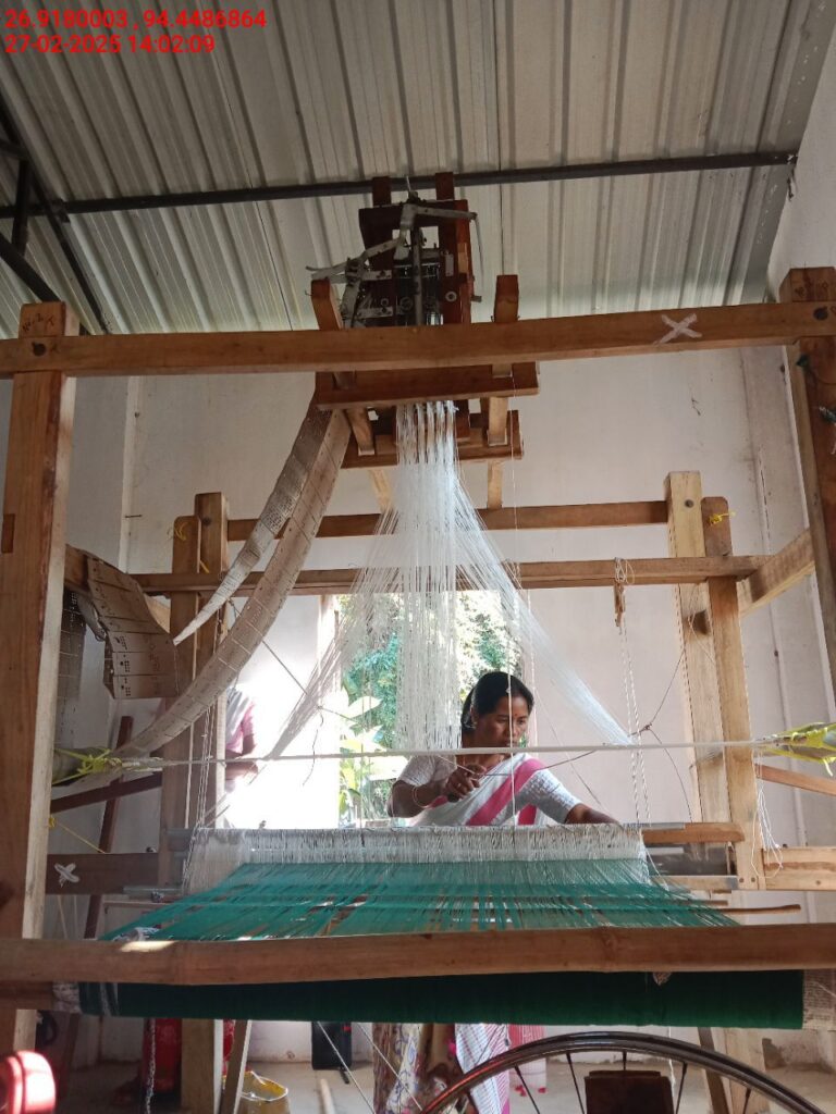 Jacquard Handloom Weaver training at IIE Incubation Centre, Hobai Pathar, batch 25834, 27-02-2025