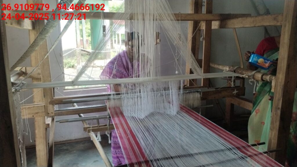 Jacquard Handloom Weaver training at IIE Incubation Centre, Hobai Pathar, batch 28460, 24-04-2025