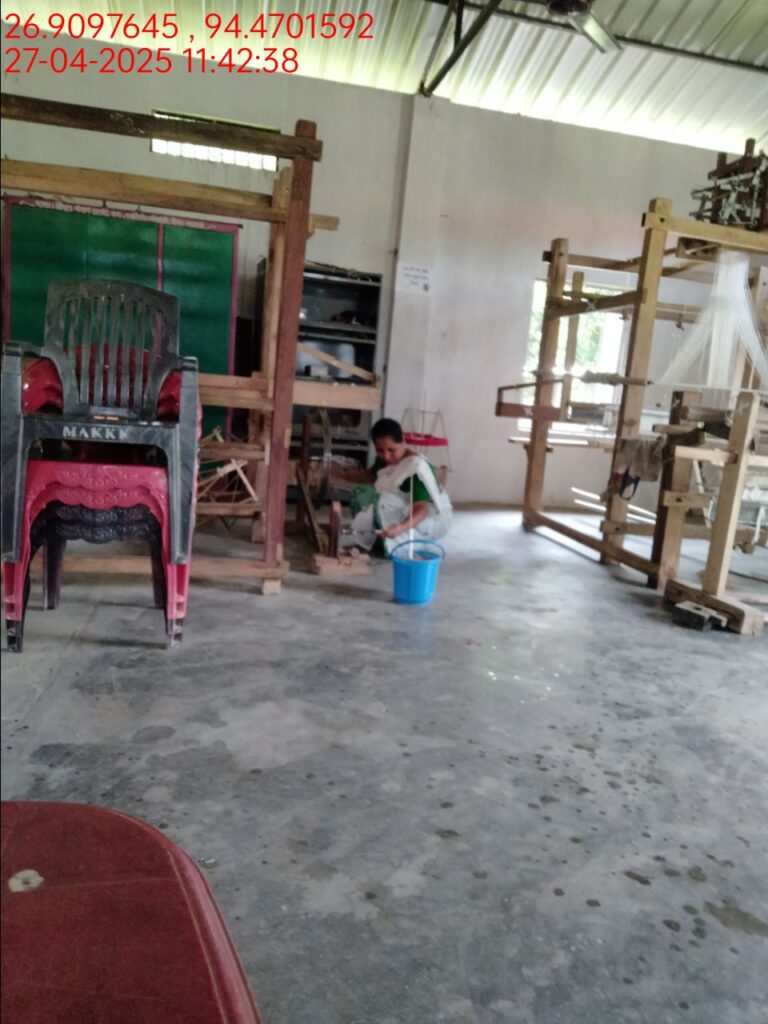 Jacquard Handloom Weaver training at IIE Incubation Centre, Hobai Pathar, batch 28460, 27-04-2025