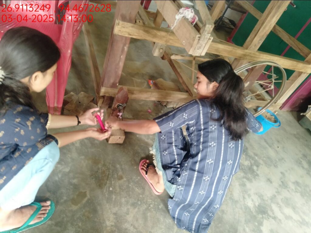 Jacquard Handloom Weaver training at IIE Incubation Centre, Hobai Pathar, batch 28844, 03-04-2025