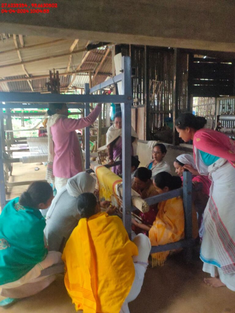 Handloom Weaver (Frame Loom) training at IIE Incubation Centre, Kakopothar, batch 21123, 04-04-2024