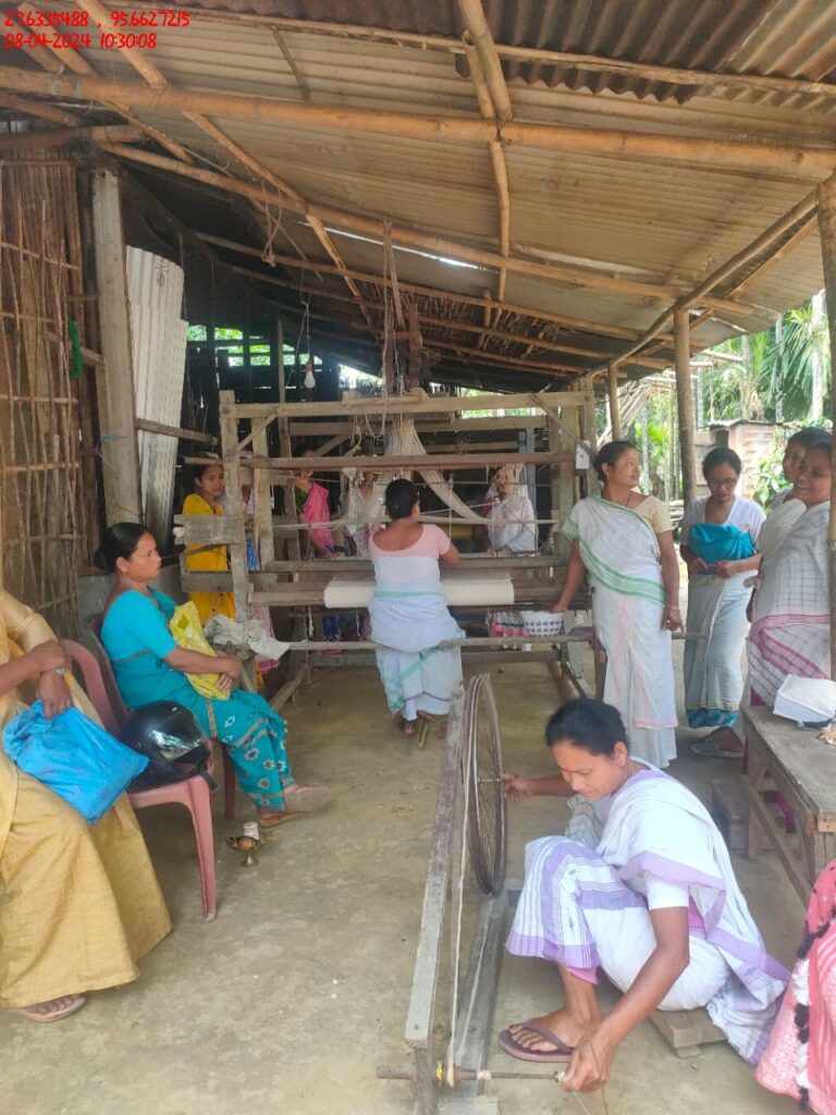 Handloom Weaver (Frame Loom) training at IIE Incubation Centre, Kakopothar, batch 21123, 08-04-2024