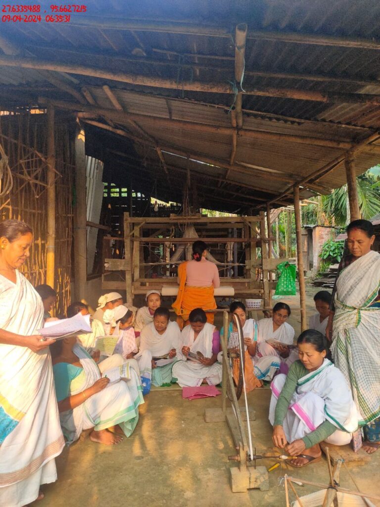 Handloom Weaver (Frame Loom) training at IIE Incubation Centre, Kakopothar, batch 21123, 09-04-2024