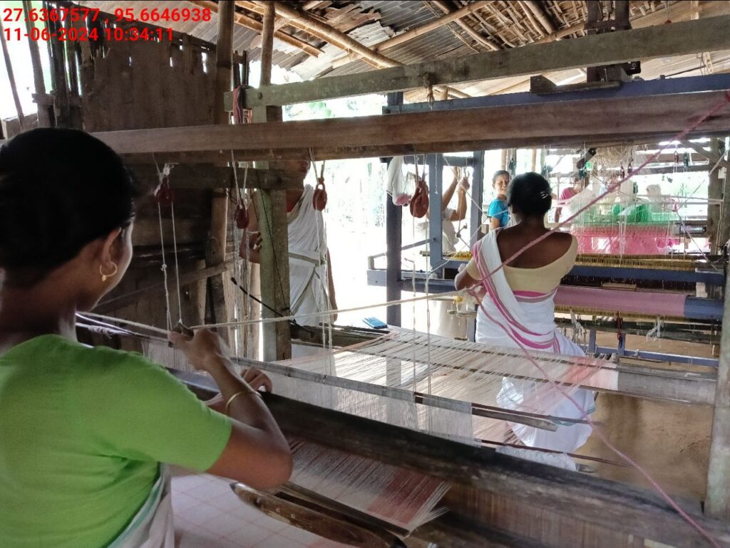 Handloom Weaver (Frame Loom) training at IIE Incubation Centre, Kakopothar, batch 21123, 11-06-2024