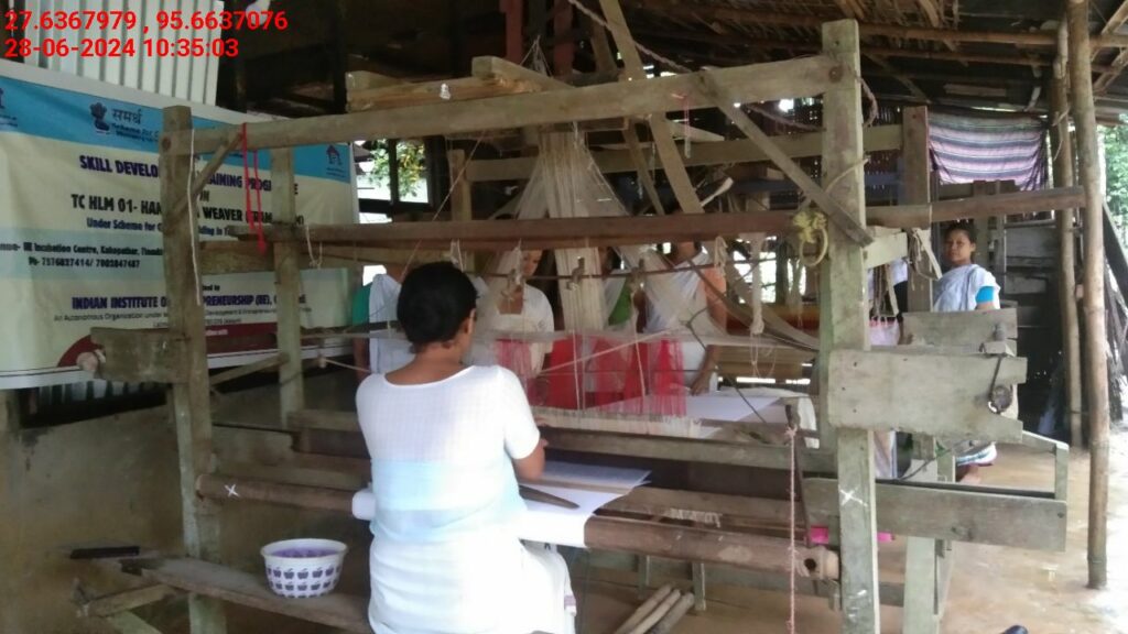 Handloom Weaver (Frame Loom) training at IIE Incubation Centre, Kakopothar, batch 21123, 28-06-2024