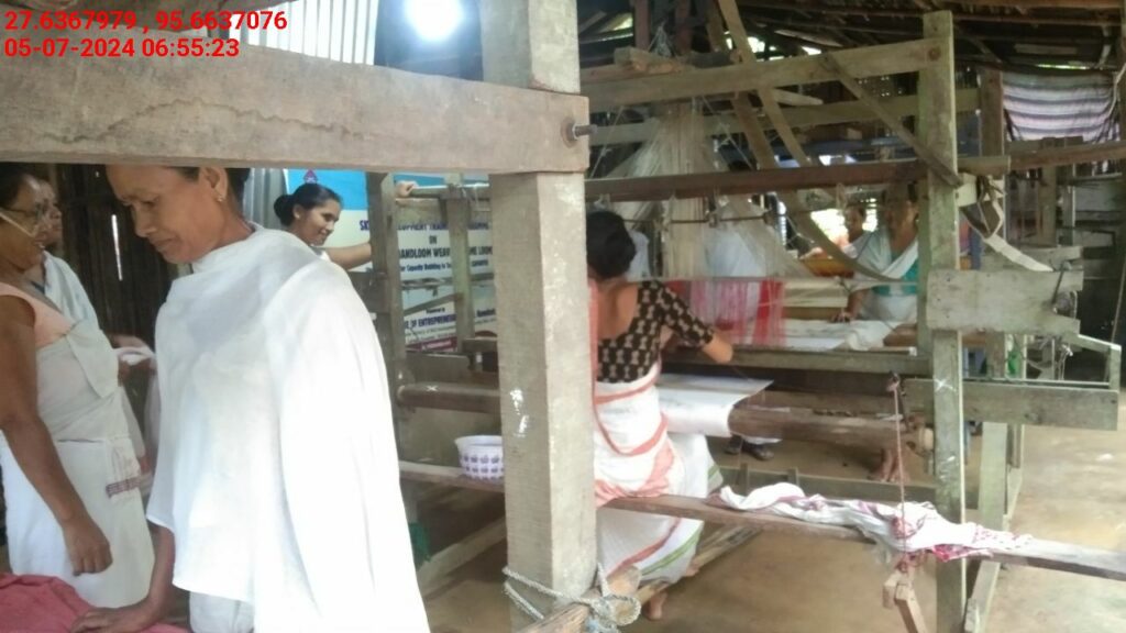 Handloom Weaver (Frame Loom) training at IIE Incubation Centre, Kakopothar, batch 21123, 05-07-2024