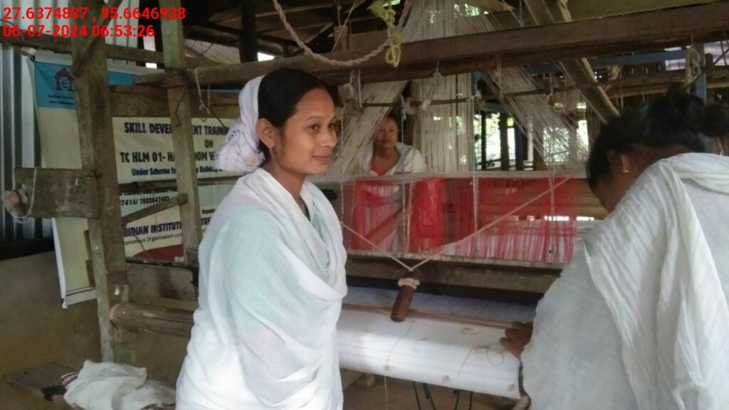 Handloom Weaver (Frame Loom) training at IIE Incubation Centre, Kakopothar, batch 21123, 06-07-2024