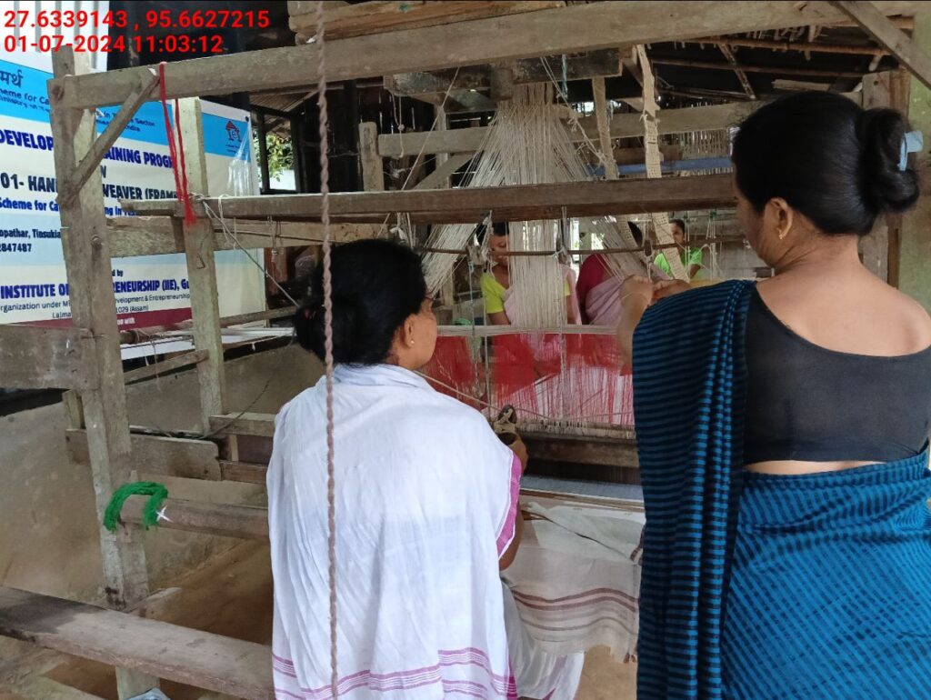 Handloom Weaver (Frame Loom) training at IIE Incubation Centre, Kakopothar, batch 21124, 01-07-2024