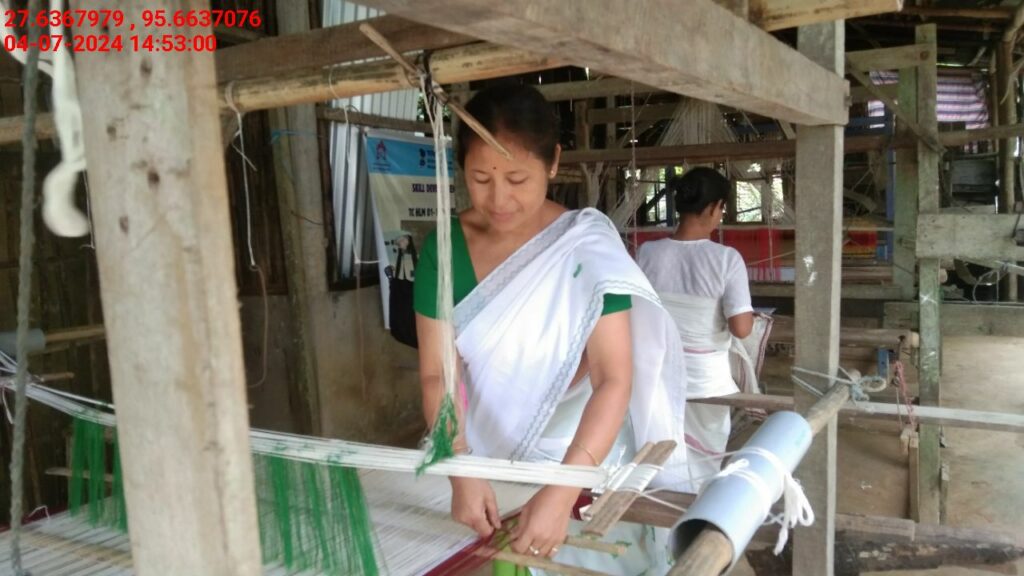 Handloom Weaver (Frame Loom) training at IIE Incubation Centre, Kakopothar, batch 21124, 04-07-2024